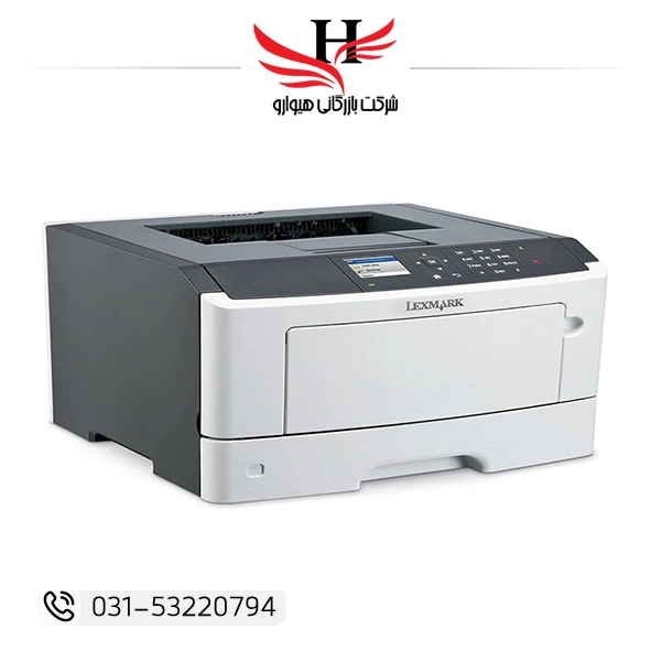 پرینتر لیزری لکسمارک مدل MS417DN | خرید عمده پرینتر Lexmark تک‌کاره اداری با چاپ دورو و اتصال شبکه، مناسب دفاتر و سازمان‌ها، عمده‌فروشی هیوارو نمایندگی شهرضا اصفهان و استان تهران